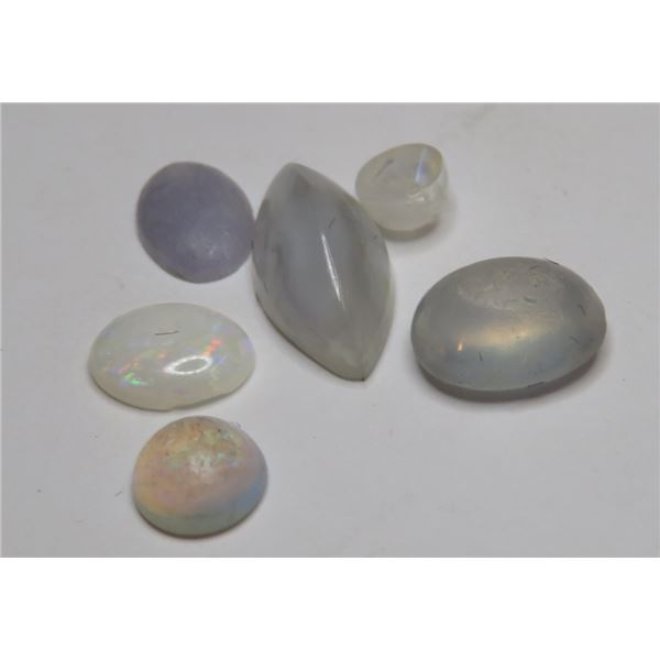 4.5 tcw. Moonstone-Chalcedony-Opal Gem Parcel