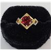 Image 1 : Vermeil Garnet and Topaz Ring
