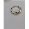 Image 2 : Sterling Silver Chevron Design Ring w/ Diamond