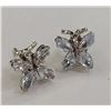 Image 1 : 10k WG Tanzanite Butterfly Earrings