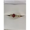 Image 4 : 10k YG Garnet and Diamond Ring