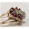 Image 2 : Estate 14k YG Ruby and Diamond Ring