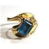 Image 1 : 14k YG Fancy Designer Tourmaline Ring