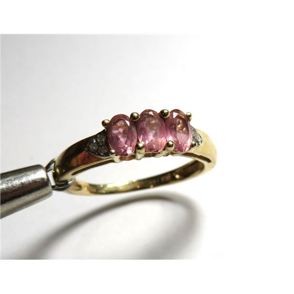14k YG Pink Topaz Ring