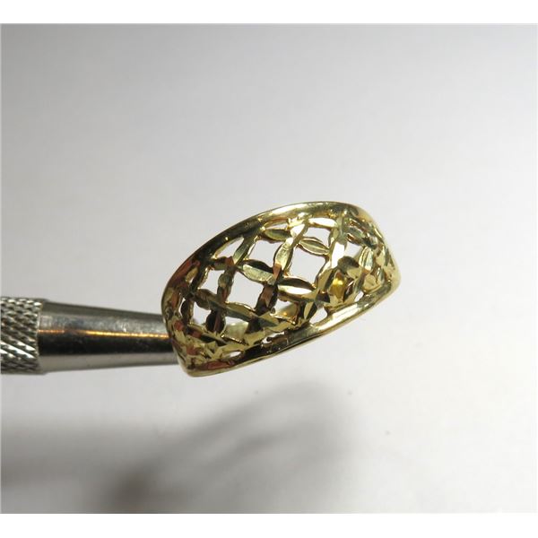 10k YG Pierced Design Ring