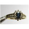 10k YG Sapphire and Diamond Ring