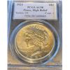 Image 1 : 1921 Hi-Relief Peace Dollar AU 58 PCGS