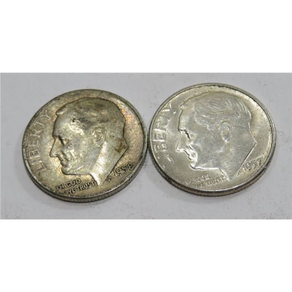 1957-1958 Roosevelt Dimes