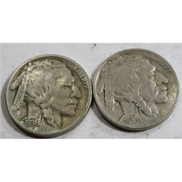1934-36s Full Date Buffalo Nickels