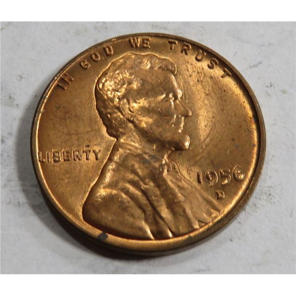 1956 d GEM BU RED Lincoln Wheat Cent