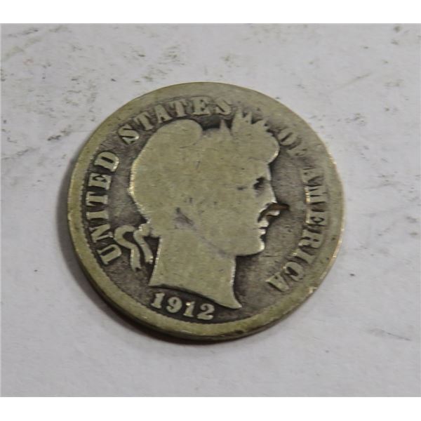 1912 d Barber Dime