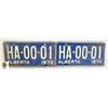 Image 1 : 1970 PAIR ALBERTA LICENSE PLATES