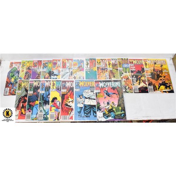 MARVEL WOLVERINE #5-148 COMIC LOT, 20 BOOKS