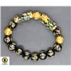 Image 1 : #108-BLACK OBSIDIAN DRAGON BRACELET