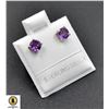 Image 1 : #73-NATURAL  PURPLE AMETHYST STUD EARRINGS 5MM