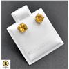 Image 1 : #67-NATURAL  YELLOW CITRINE STUD EARRINGS 5MM