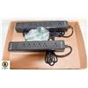 Image 1 : LOT OF 2 BLACK USB AND 6 OUTLET POWER BAR