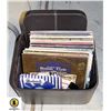 Image 1 : VINTAGE FOOTSTOOL FULL OF OLD ROCK & ROLL RECORDS