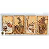 Image 1 : LOT OF 4 WOODEN HAND CARVED