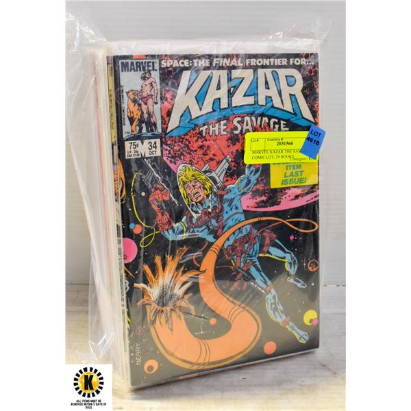 MARVEL KAZAR THE SAVAGE #2-34 COMIC LOT, 29 BOOKS