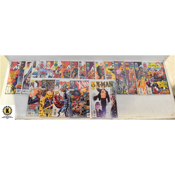 MARVEL X-MAN #1-63 COMIC LOT, 22 BOOKS