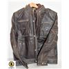 Image 1 : NEW MENS LARGE SIZE BROWN PLU LEATHER JACKET