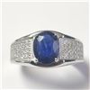 Image 1 : BZ1211-66 SILVER SAPPHIRE & CZ RING