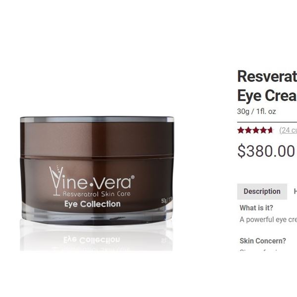 VINE VERA RESVERATROL DARK CIRCLE EYE CREAM 50G