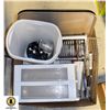 Image 1 : BOX OF OFFICE SUPPLIES AND ACCESSORIES