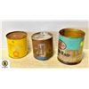 Image 1 : 3 OLD OIL CANS