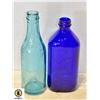 Image 1 : 2 OLD BOTTLES - STRAIGHT SIDED COCA COLA & COBALT