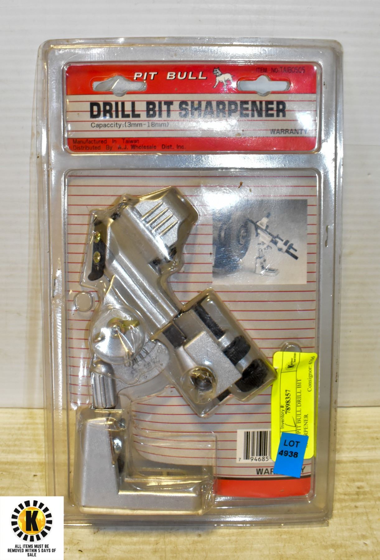 NEW PIT BULL DRILL BIT SHARPENER