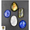 Image 1 : #251-NATURAL LABRADORITE,MOONSTONE,LAPIS LAZULI