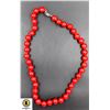 Image 1 : #146-RED CORAL NECKLACE 17"