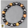 Image 1 : #161-NATURAL TIGER EYE, HEMATITE, BLACK AGATE