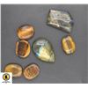Image 1 : #247-NATURAL TIGER EYE & LABRADORITE 78.15CT