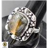 Image 1 : #396-NATURAL FIRE LABRADORITE RING SIZE 7.5