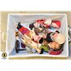 Image 1 : BASKET FULL OF ANTIQUE + COLLECTOR DOLLS