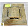 Image 1 : OLD HEAVY BRASS CHINESE INCENSE BURNER APP. 10X10