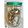 Image 1 : GLASS JAR FULL OF COLLETOR ESTATE LAPEL PINS