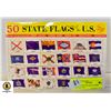 Image 1 : 50 USA STATE FLAGS STAMPS SEALED 1962