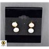 Image 1 : #88-NATURAL FRESH WATER PEARL EARRINGS 7MM