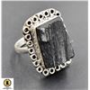 Image 1 : #395-NATURAL TOURMALINE (RAW) RING SIZE 7.5
