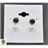 Image 1 : #85-NATURAL FRESH WATER PEARL EARRINGS 7MM