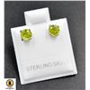 Image 1 : #69-NATURAL  GREEN PERIDOT  STUD EARRINGS 5MM