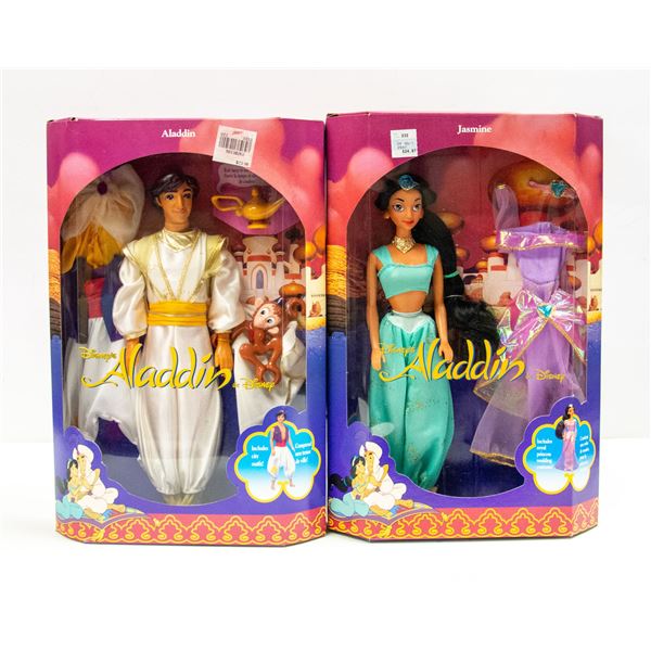 DISNEY ALADDIN JASMINE AND ALADDIN FIGURES