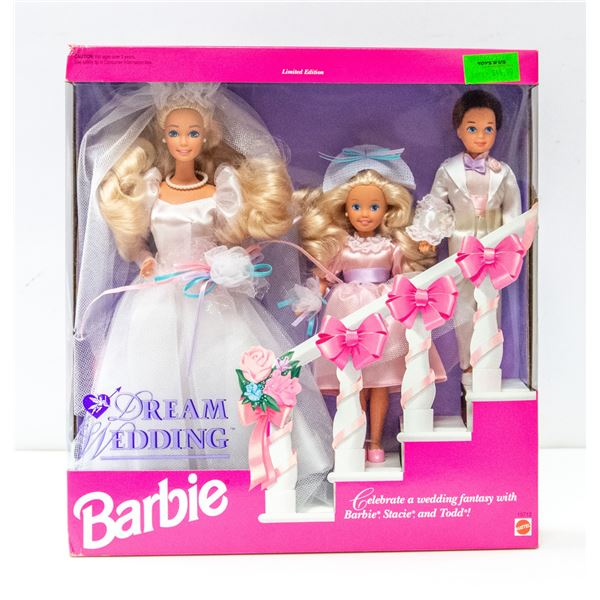 RARE! COFFRET 3 POUPEES "BLACK BARBIE STACIE DREAM WEDDING - 1993 RARE! COFFRET 3 POUPEES "BLACK BARBIE STACIE DREAM WEDDING - 1993