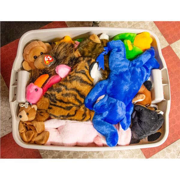 BIN OF COLLECTIBLE TY BEANIE BABIES