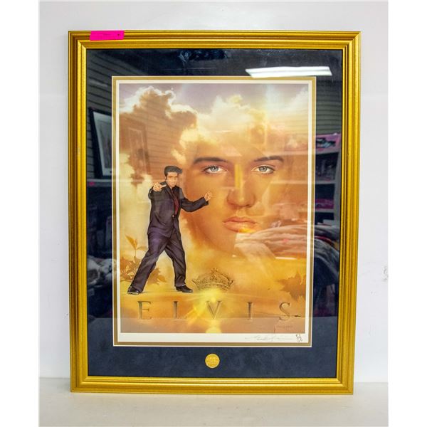 NATE GEORGIO ELVIS THE KING FRAMED PRINT