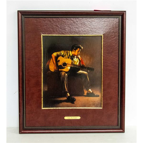 LOVE ME TENDER FRAMED ELVIS PICTURE